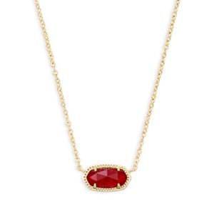 Kendra Scott Elisa Pendant Necklace in Ruby Red